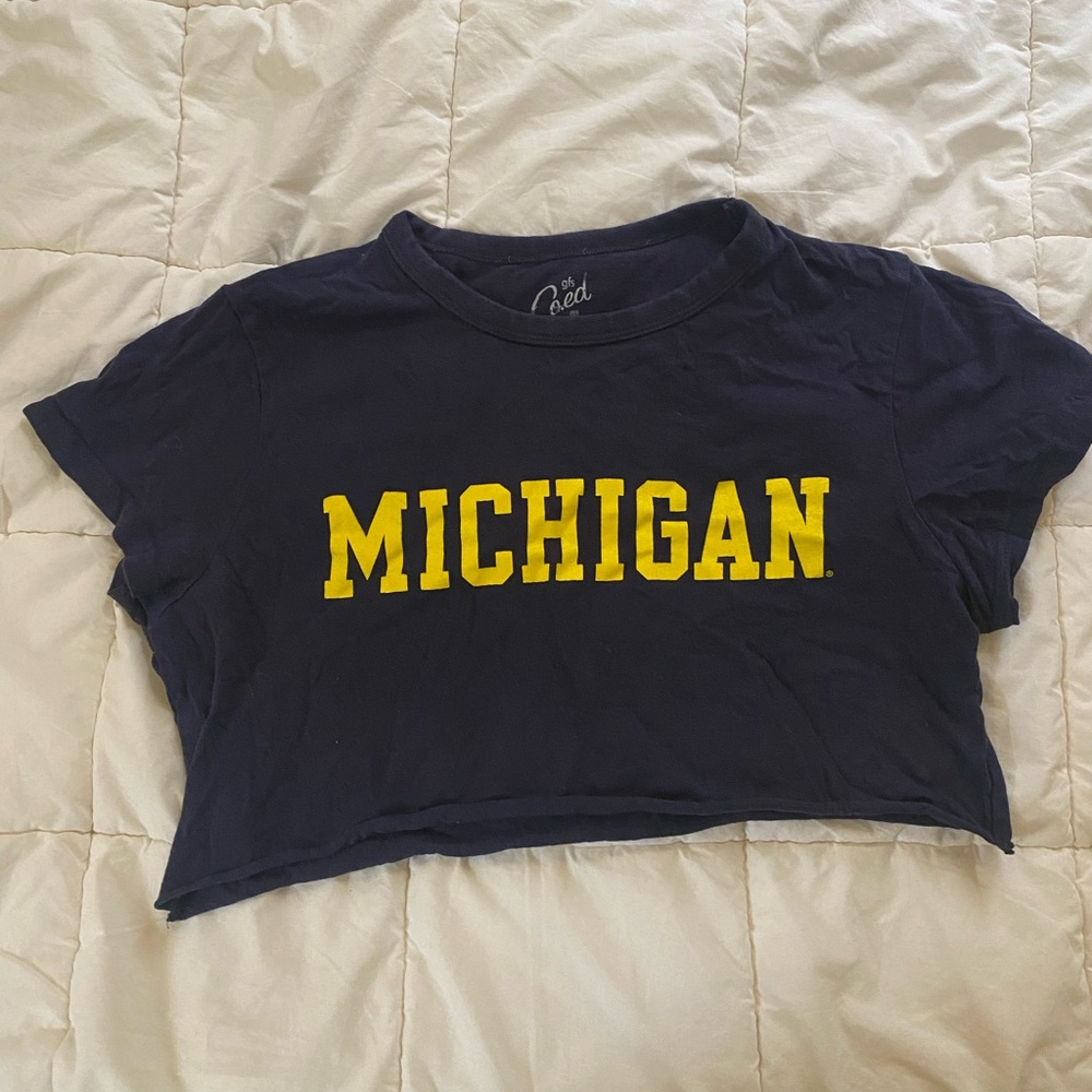 University of Michigan cropped tee